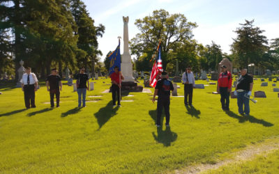 Flags at Cemetery for Memorial Day