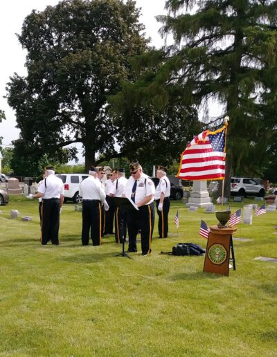 Legion members before Memorial